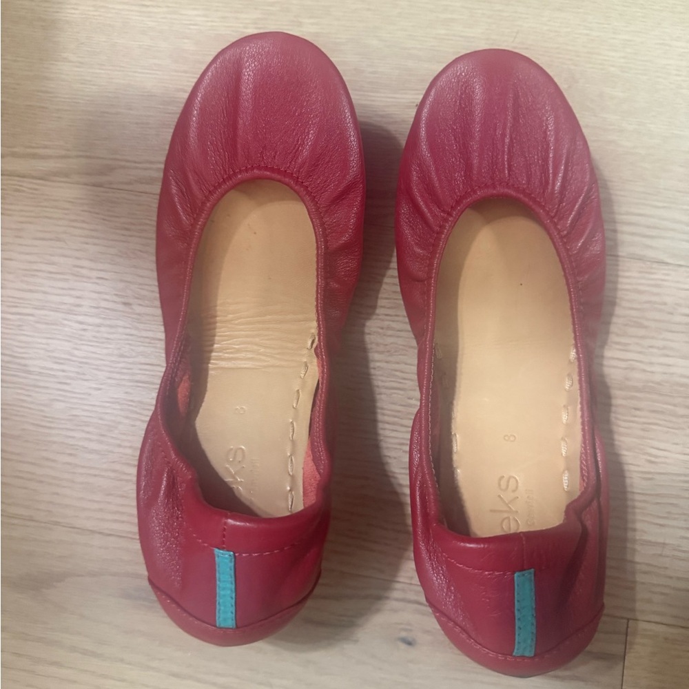 Tieks Red Leather Flats